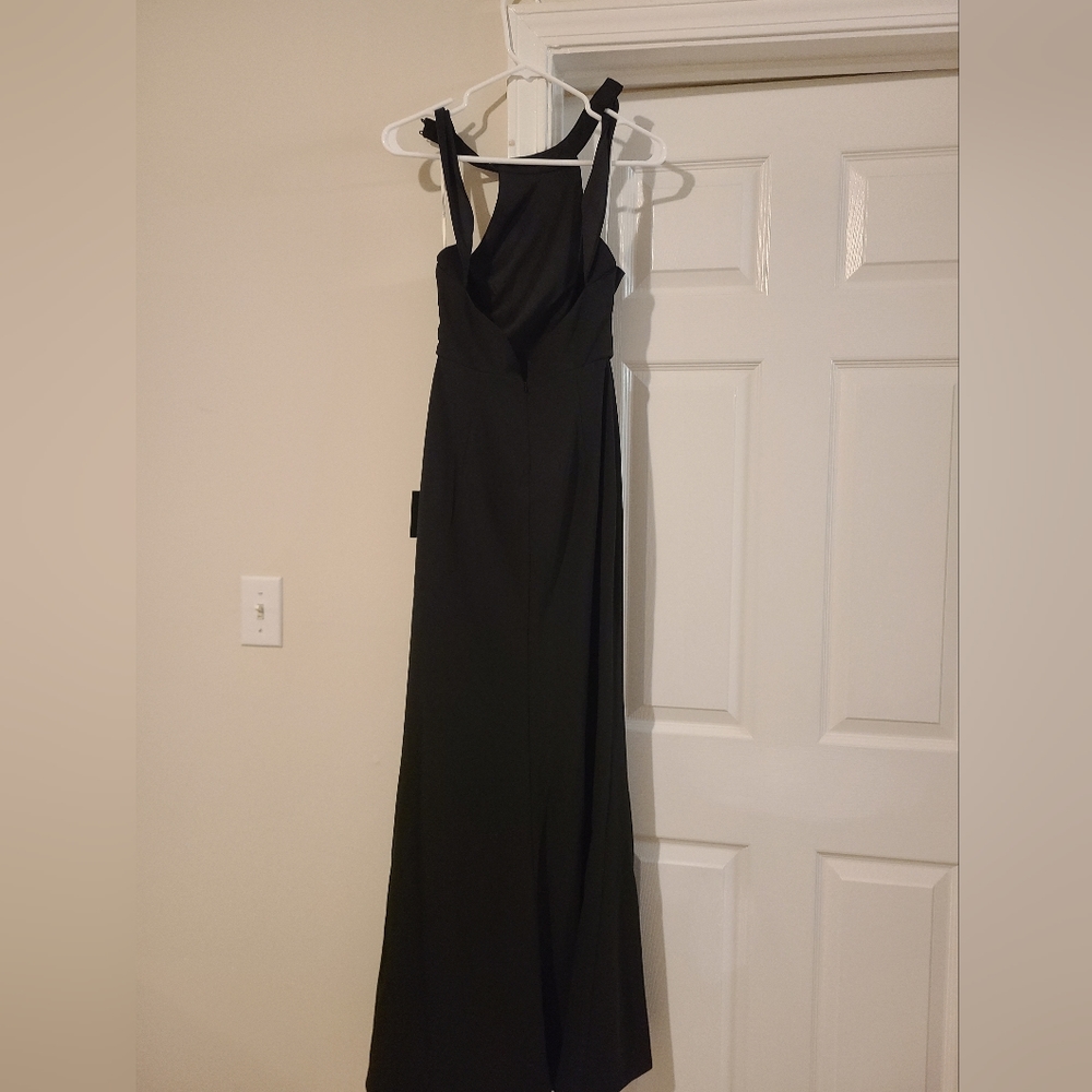 Like a Dream Black Halter Mermail Maxi Dress